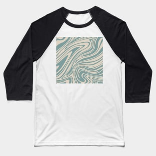 Groovy Swirling Liquid Pattern - Sand and Ocean Baseball T-Shirt